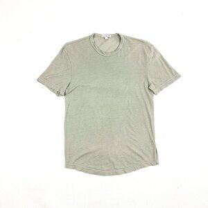 Standard James Perse Gray Short Sleeve Crew Neck T-Shirt Men's 0 XS Small Sheer